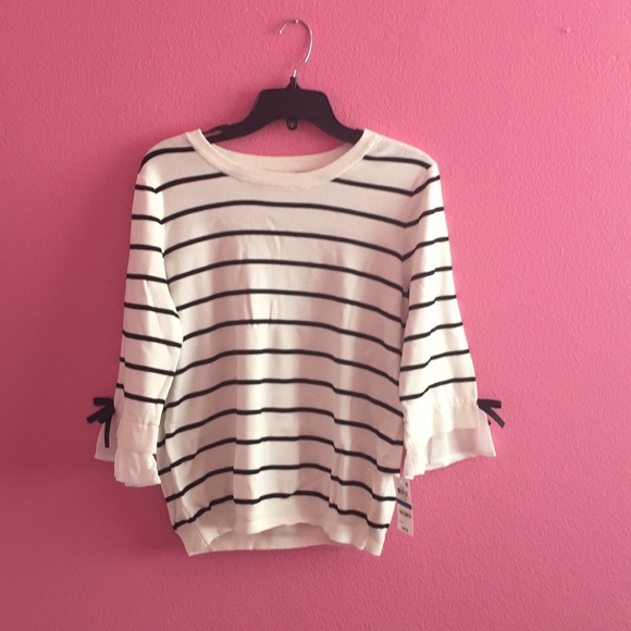Maison Jules Tops - NWT Madison Jules striped sweater top